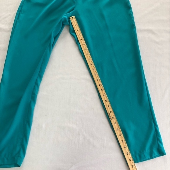 NWT BCBG Generation Womens Large Teal Elastic Waist Pull on Trouser Pants - Picture 13 of 14